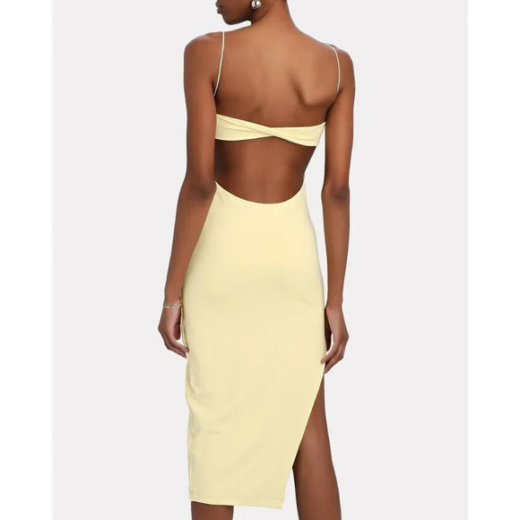 ALIX NYC Hirst Dress in Canary Large New Womens Bodycon Stretchy Cocktail - Picture 10 of 16